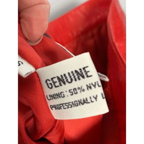 LNR Women's Knee Length Leather A-Line Skirt Red Size 6 - Picture 2 of 11